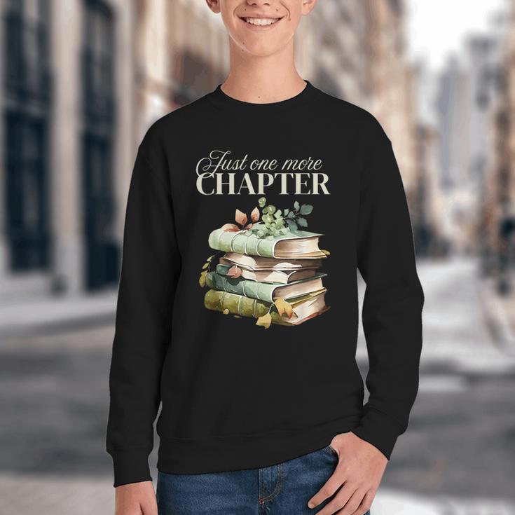 Just One More Chapter Book Lover Youth Crewneck Sweatshirt