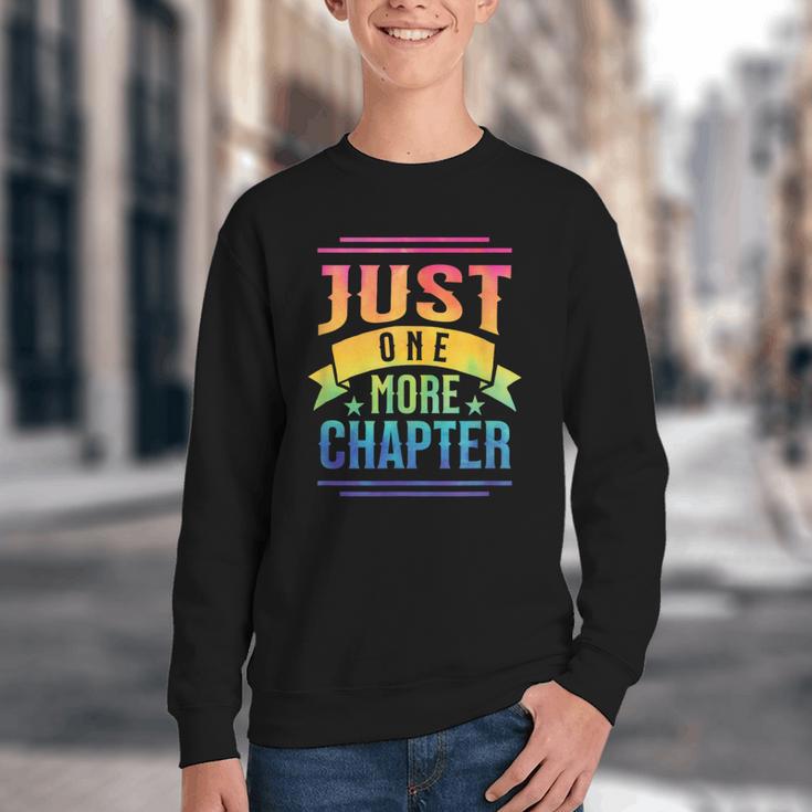 JUST ONE MORE CHAPTER Fun Reading Book Lover Youth Crewneck Sweatshirt