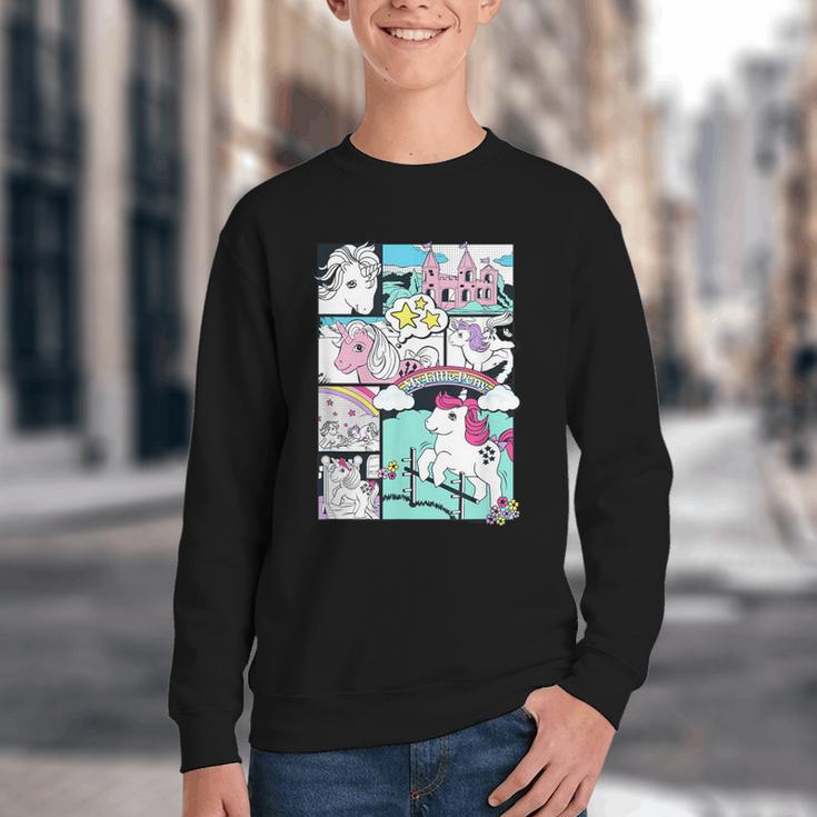 My Little Pony Classic Vintage Rainbow Castle Comic Book Youth Crewneck Sweatshirt