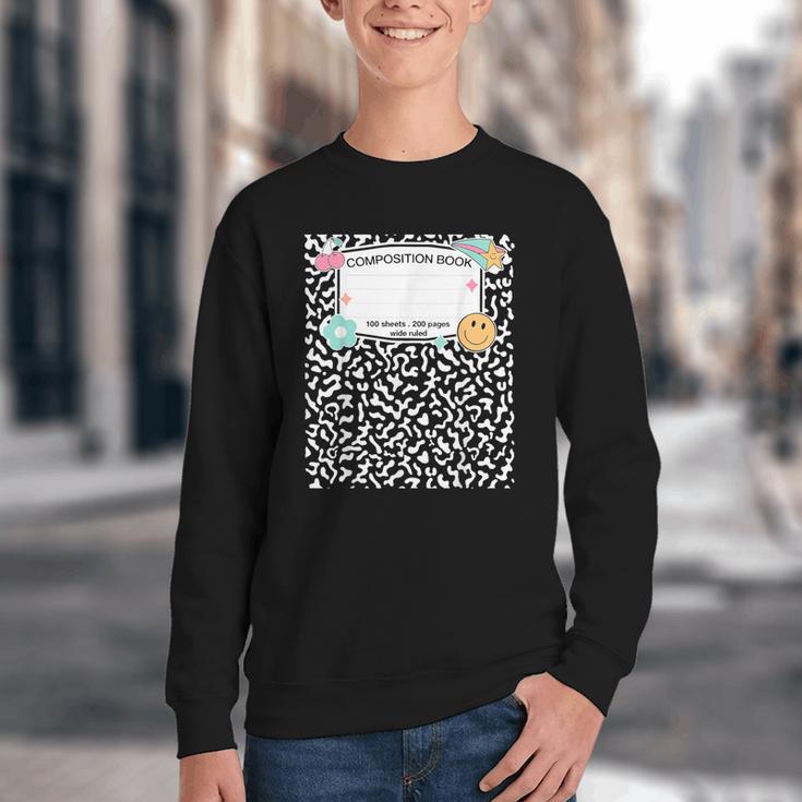 Matching Group Halloween Teacher Composition Book Notebook Youth Crewneck Sweatshirt