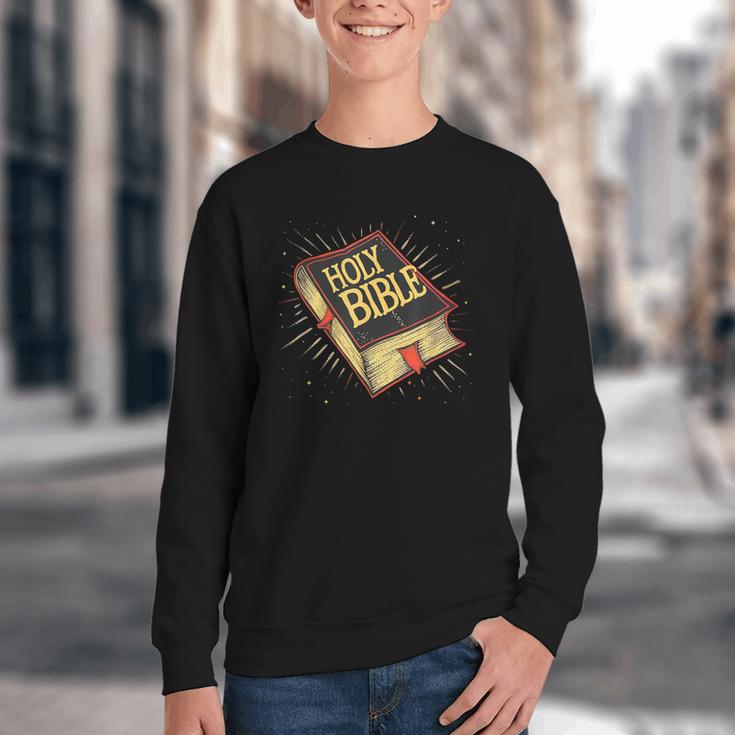Nice Holy Book Costume For Bible Lovers Youth Crewneck Sweatshirt