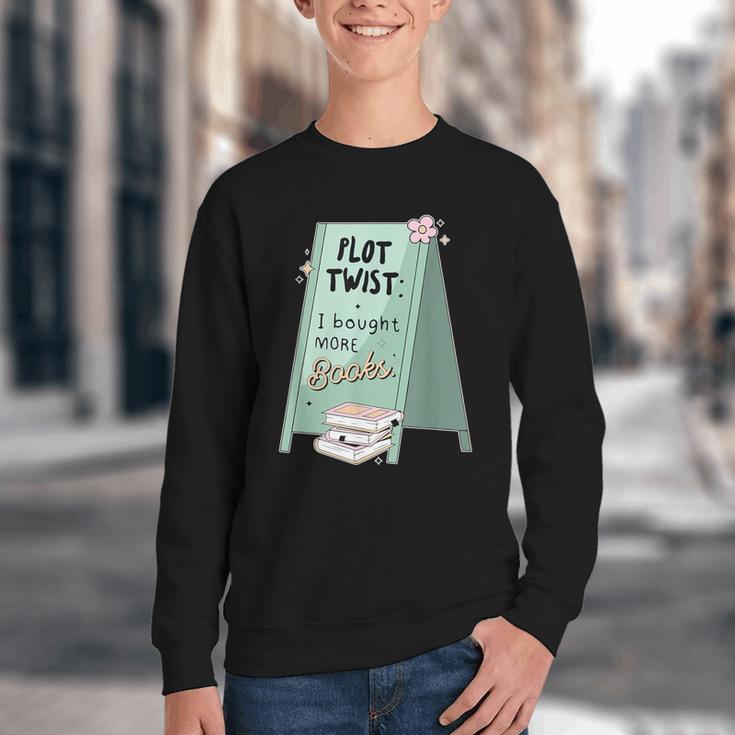 Plot Twist I Bought More Books Bookish Youth Crewneck Sweatshirt Plot Twist I Bought More Books Bookish Youth Crewneck Sweatshirt