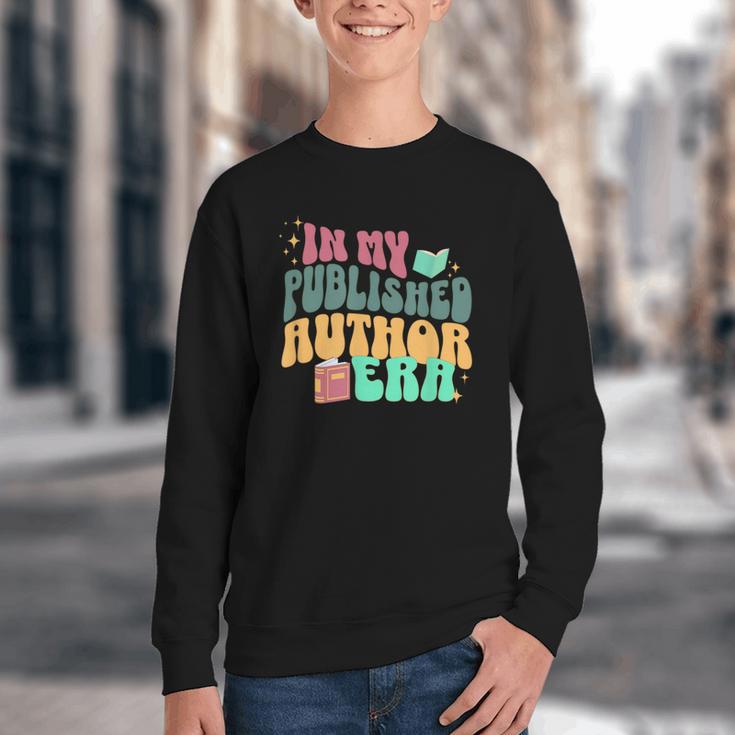 In My Published Author Era Cute Book Lover Writer Retro Tee Youth Crewneck Sweatshirt
