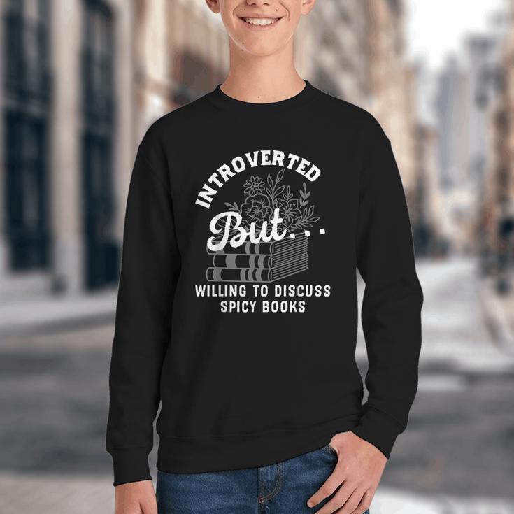 Romance Reader Spicy Book Merch Book Lovers Bookish Women Youth Crewneck Sweatshirt Romance Reader Spicy Book Merch Book Lovers Bookish Women Youth Crewneck Sweatshirt