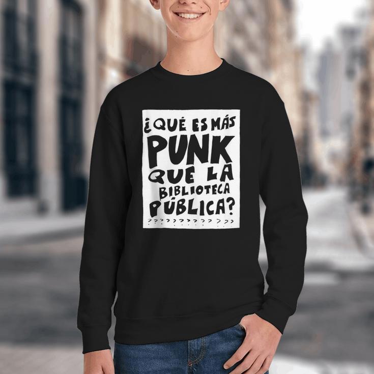 What's More Punk Than The Public Library Book Lover Youth Crewneck Sweatshirt