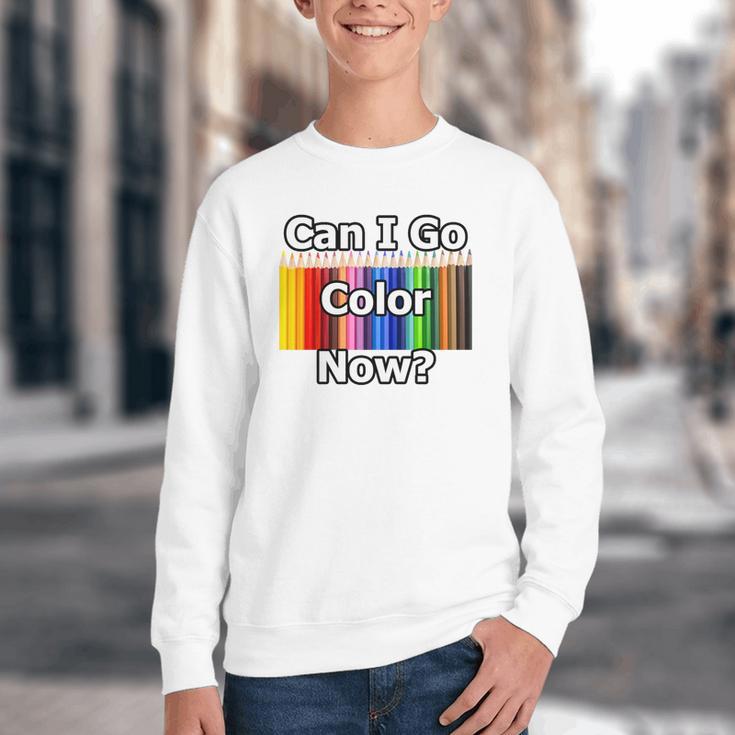 Adult Coloring Book Can I Go Color Now Women Men Adults Premium Tri-Blend Youth Crewneck Sweatshirt