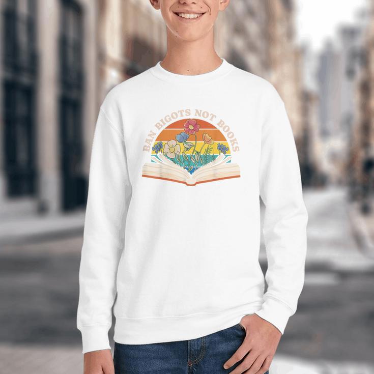 Ban Bigots Not Books Youth Crewneck Sweatshirt