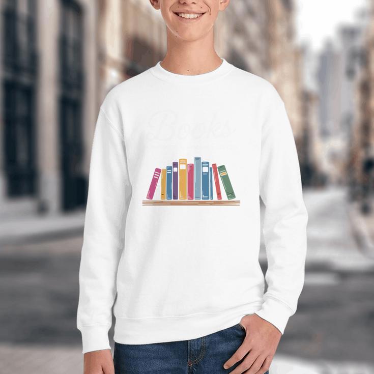 Books The Original Handheld Device Book Lovers Youth Crewneck Sweatshirt