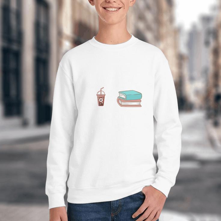 Coffee And Books Youth Crewneck Sweatshirt
