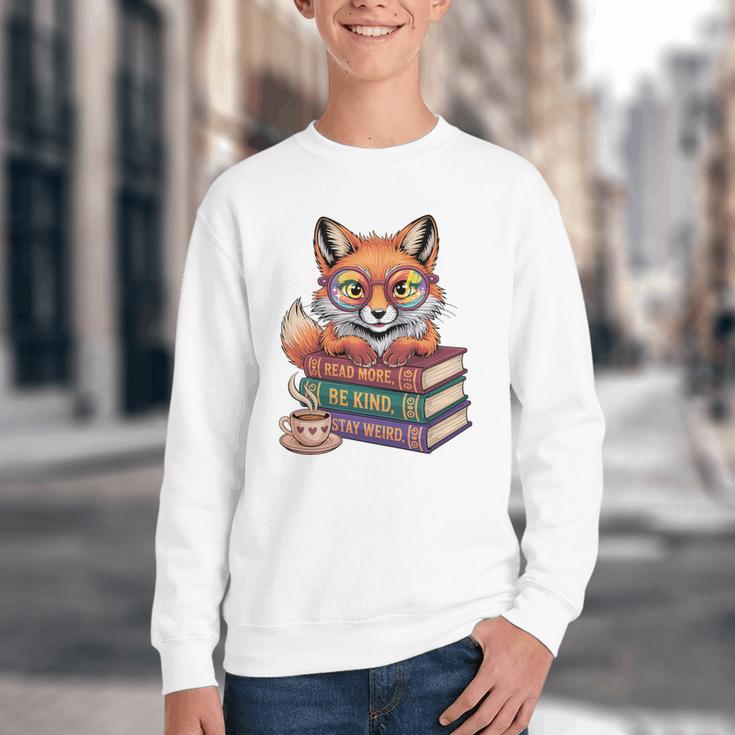 Cute Nerdy Fox Read Books Be Kind Stay Weird Book Club Premium Tri-Blend Youth Crewneck Sweatshirt Cute Nerdy Fox Read Books Be Kind Stay Weird Book Club Premium Tri-Blend Youth Crewneck Sweatshirt