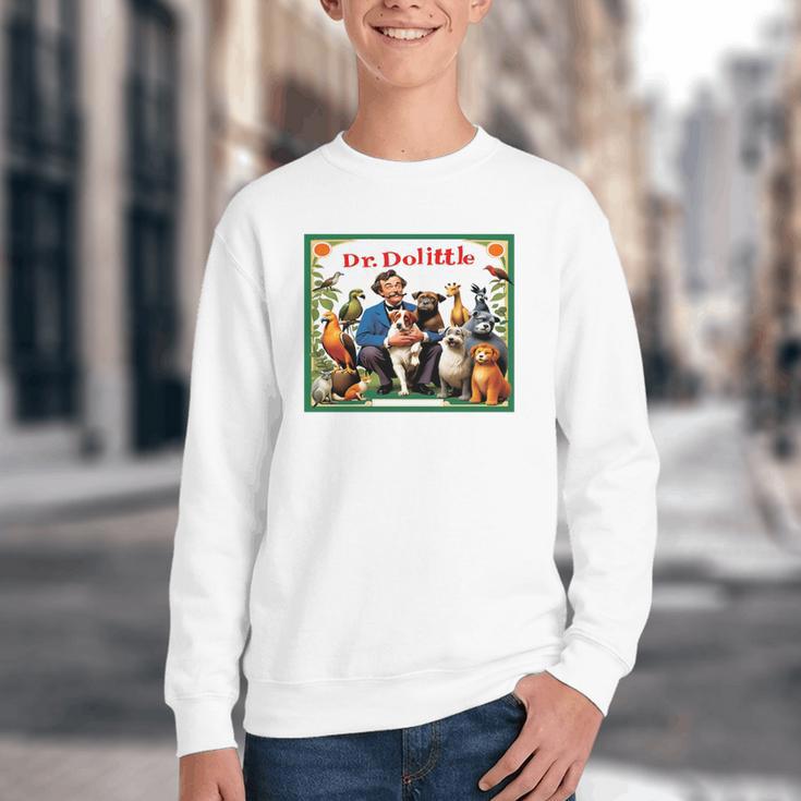 Dr Dolittle Children's Book Cover Premium Tri-Blend Youth Crewneck Sweatshirt Dr Dolittle Children's Book Cover Premium Tri-Blend Youth Crewneck Sweatshirt