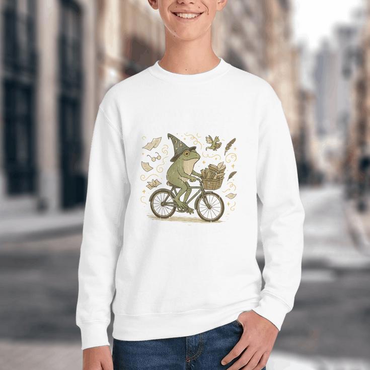 On My Way To Hoard Books And Cause Chaos Youth Crewneck Sweatshirt