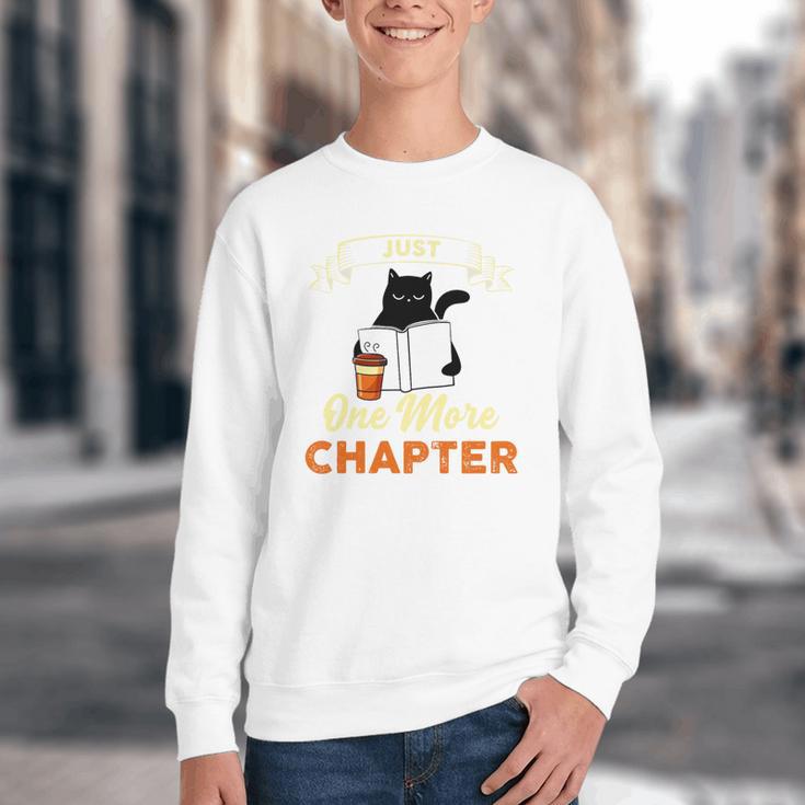 Just One More Chapter Fun Cat Coffee Reading Book Premium Tri-Blend Youth Crewneck Sweatshirt Just One More Chapter Fun Cat Coffee Reading Book Premium Tri-Blend Youth Crewneck Sweatshirt
