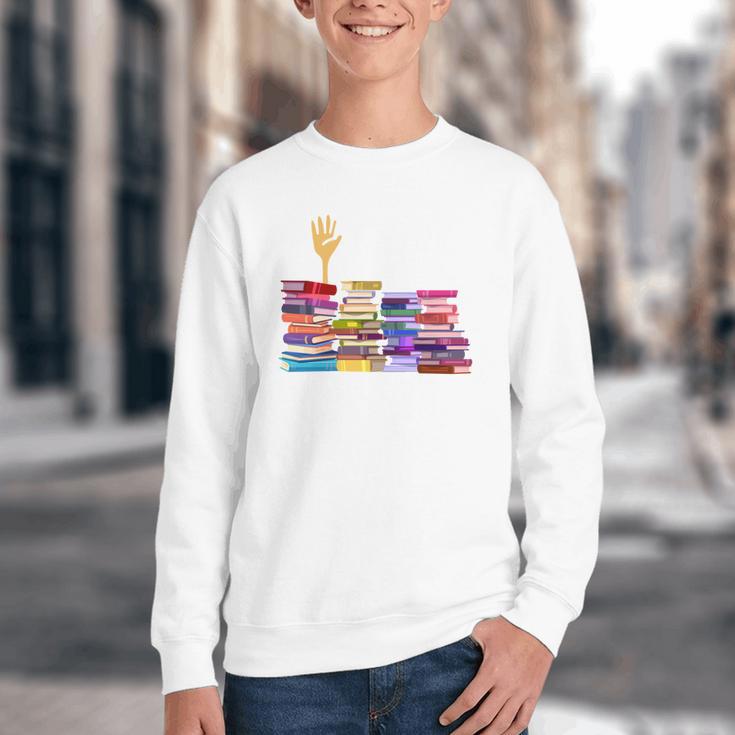 Librarian I'm Okay Book Reader Library Book Youth Crewneck Sweatshirt