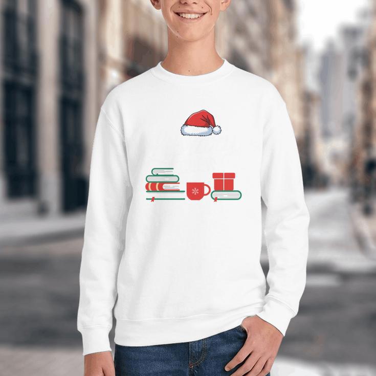 Library Crew Book Lovers Librarian Xmas Holiday Christmas Youth Crewneck Sweatshirt