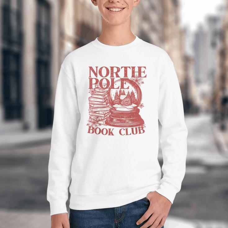 North Pole Book Club Christmas Youth Crewneck Sweatshirt