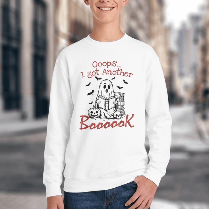 Oops I Got Another Book Boo Ghost Read Book Youth Crewneck Sweatshirt Oops I Got Another Book Boo Ghost Read Book Youth Crewneck Sweatshirt