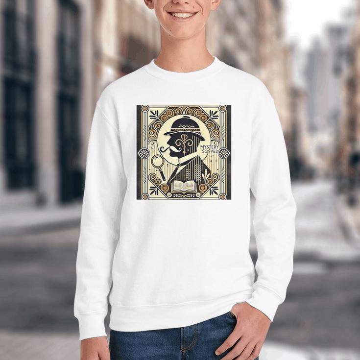 Poirot Mystery Books Vintage Detective Premium Tri-Blend Youth Crewneck Sweatshirt Poirot Mystery Books Vintage Detective Premium Tri-Blend Youth Crewneck Sweatshirt