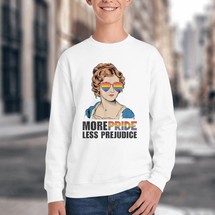 Pride And Prejudice Book Jane Austen Merch LGBTQ Youth Crewneck Sweatshirt