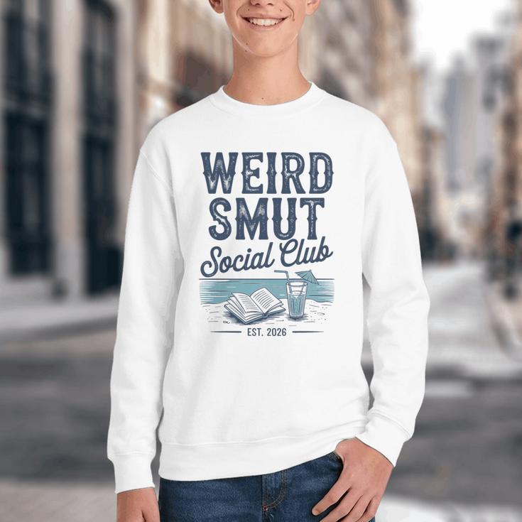 Spicy Romance Book Reader Fan Weird Smut Social Club Premium Tri-Blend Youth Crewneck Sweatshirt