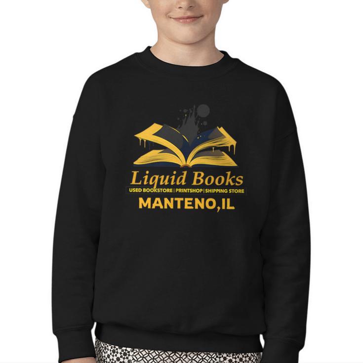 Academy Of Bookcraft Cute Wizard Cat Magic Books Youth Crewneck Sweatshirt