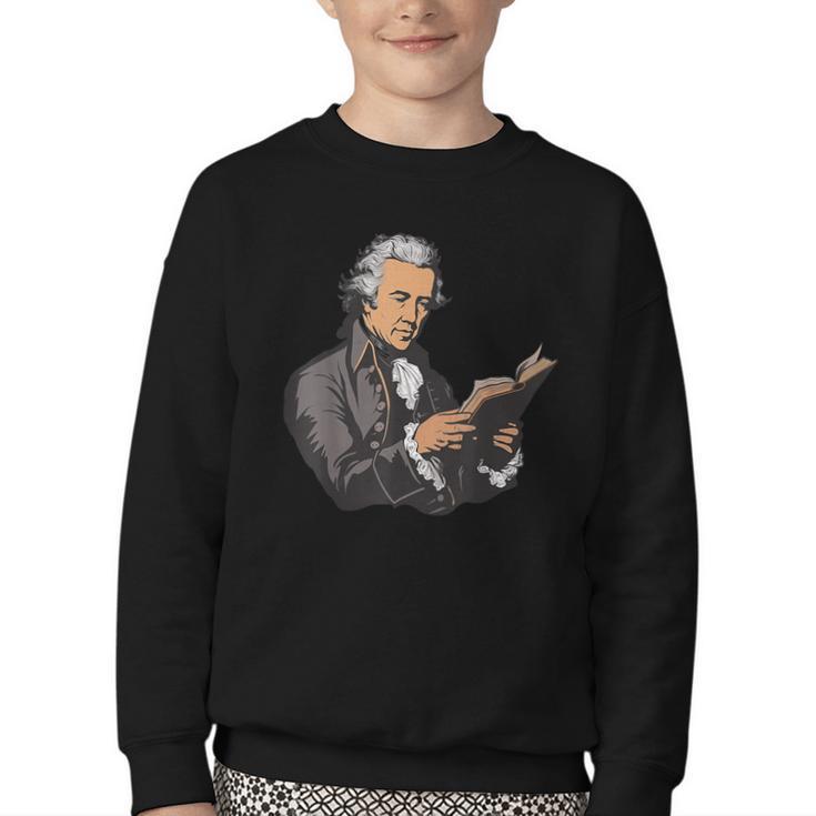 Alexander Hamilton Reading A Book Youth Crewneck Sweatshirt