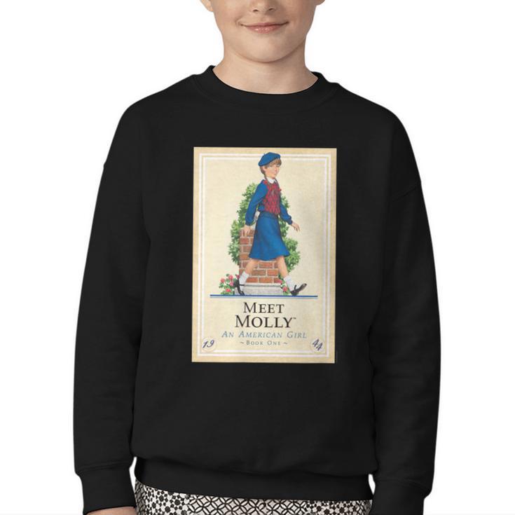 American Girl Meet Molly Book Cover Youth Crewneck Sweatshirt