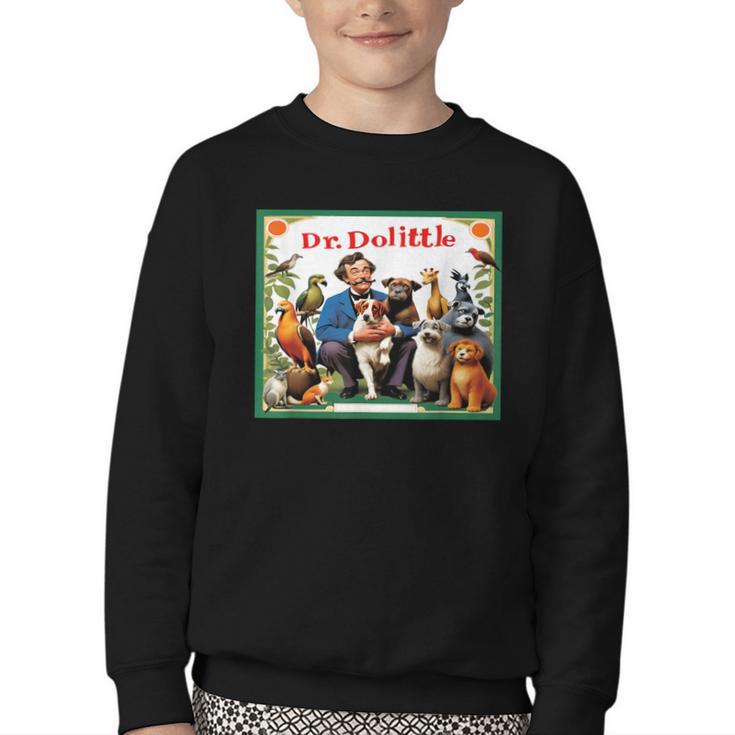 Animal Doctor & Communicator Dr Dolittle Children's Book Cover Youth Crewneck Sweatshirt