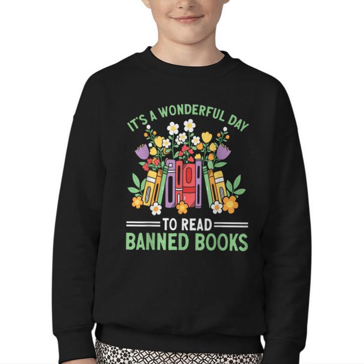 Banned Books Week Librarian Reading Youth Crewneck Sweatshirt