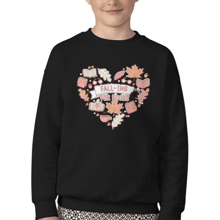Big Book And Fall Heart Youth Crewneck Sweatshirt