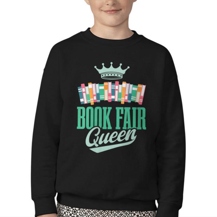 Book Fair Queen Literature School Book Fair Event Youth Crewneck Sweatshirt