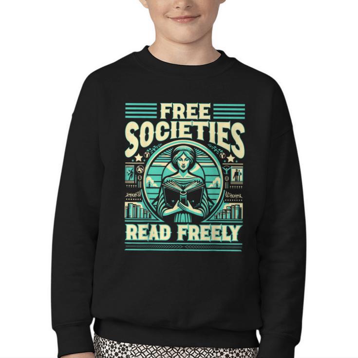 Book Lover Banned Books Reading Banned Books Youth Crewneck Sweatshirt