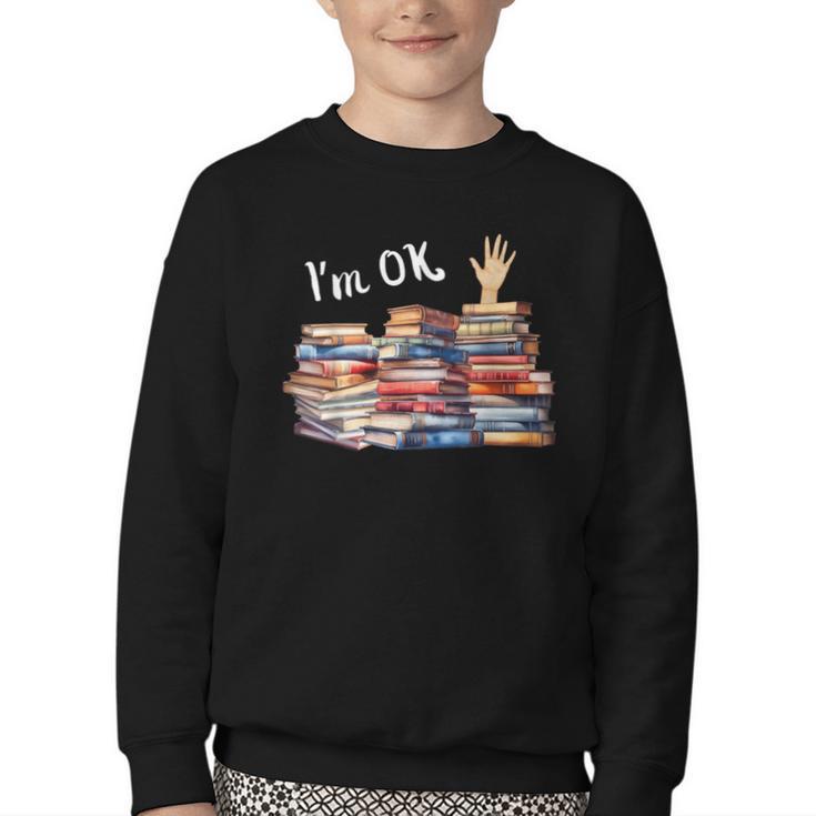 Book Lover For Women Readers Teacher Librarian Youth Crewneck Sweatshirt