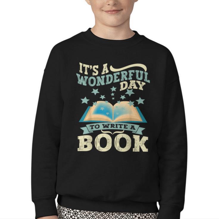 Book Lover Writer Author Youth Crewneck Sweatshirt