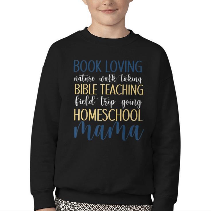 Book Loving Nature Walk Taking Bible Teaching Field Trip Youth Crewneck Sweatshirt