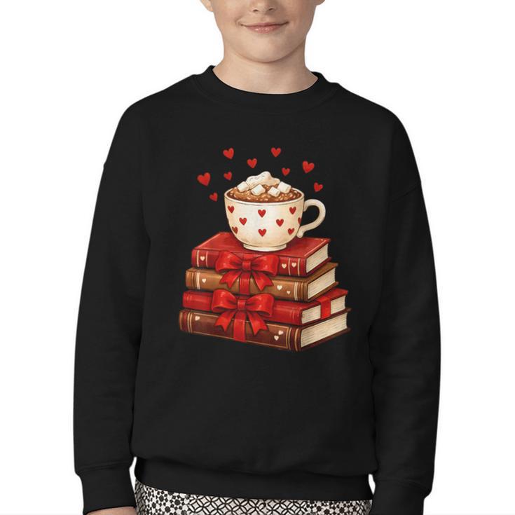 All Booked For Valentine’s Day Reading Teacher Youth Crewneck Sweatshirt