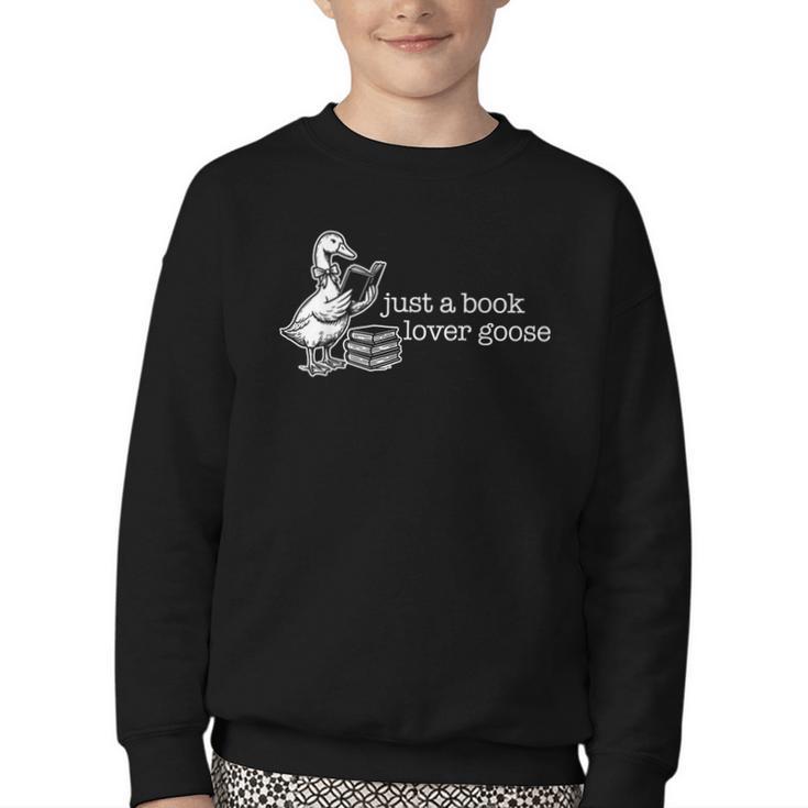 Bookish Club Silly Lover Book Reader Reading Gift Youth Crewneck Sweatshirt