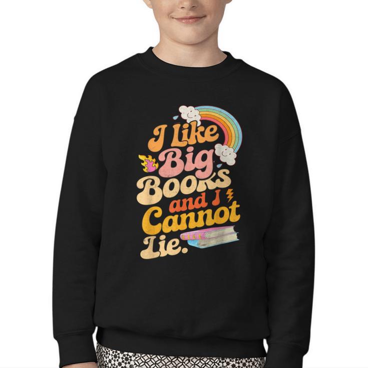 Books Reading Lover Bookworm Nerd Librarian Book Reader Youth Crewneck Sweatshirt