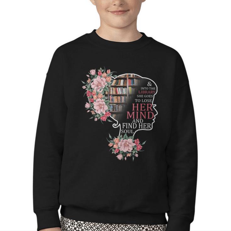 Bookworm Book Reader Book Nerd Book Reading Lover Youth Crewneck Sweatshirt