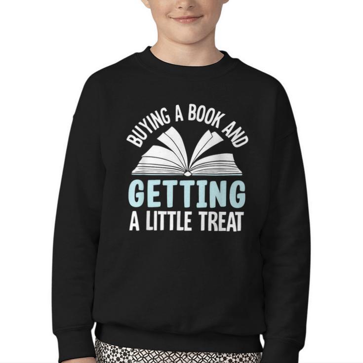 Buying A Book And Getting A Little Treat Youth Crewneck Sweatshirt