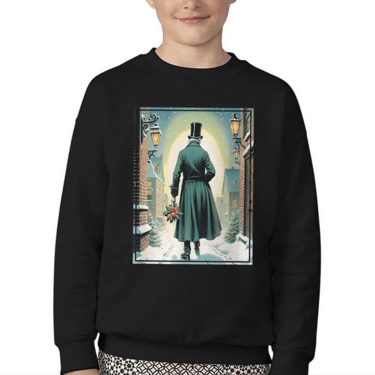 Charles Dickens Christmas Classic Book Ebeneezer Scrooge -Adults Kids Small Short Sleeve T-Shirt Youth Crewneck Sweatshirt