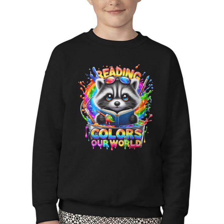 Color Our World 2026 Reading Book Youth Crewneck Sweatshirt