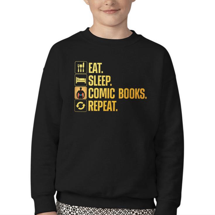 Cool Comic Books Art For Men Women Comic Book Lover Comics Youth Crewneck Sweatshirt