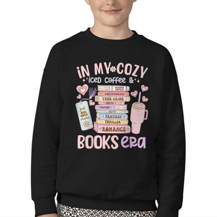 In My Cozy Iced Coffee And Books Era Youth Crewneck Sweatshirt