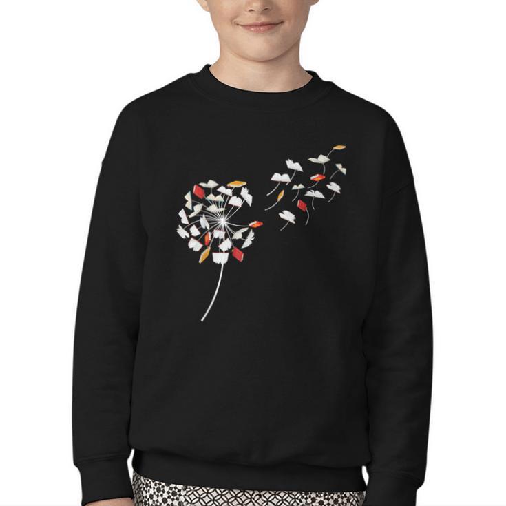Dandelion Books Book Lover Reading Bookworm Reader Youth Crewneck Sweatshirt