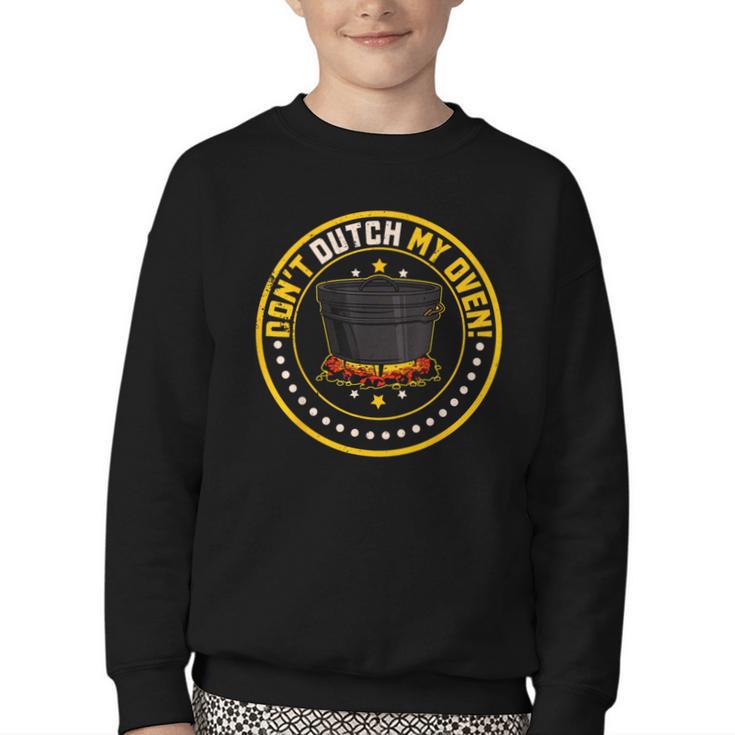 Dutch Oven Cookbook Casserole Cooking Cuisine Camping Recipe Youth Crewneck Sweatshirt