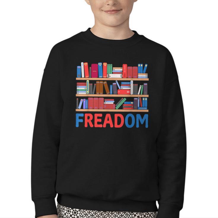 Freadom To Read Book Lover Reading Freedom Youth Crewneck Sweatshirt Freadom To Read Book Lover Reading Freedom Youth Crewneck Sweatshirt