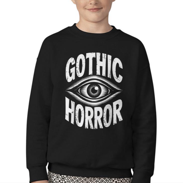 Gothic Classic Horror Thriller Book Movie Film Halloween Youth Crewneck Sweatshirt