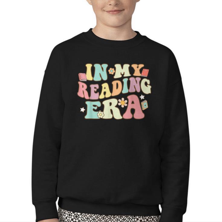 Groovy In My Reading Era Read Book Reader Reading Youth Crewneck Sweatshirt