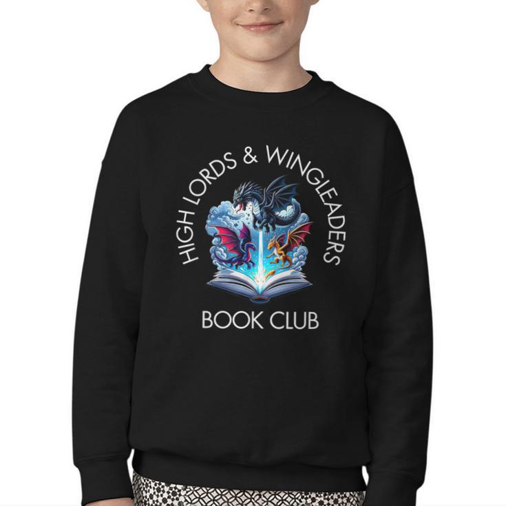 High Lords & Wingleaders Book Club Fantasy Storm Dragon Youth Crewneck Sweatshirt